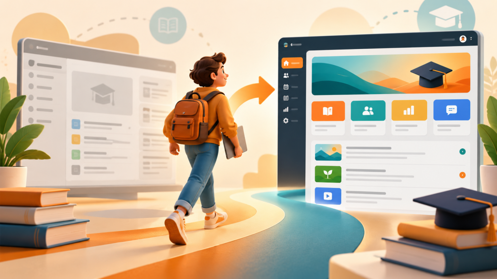 Moodle Classic theme transitioning to a modern Boost-based interface