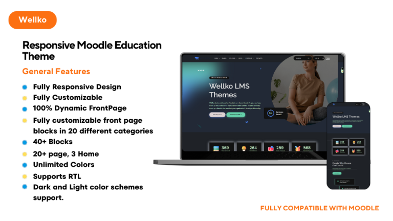 Wellko - Premium Theme For Moodle